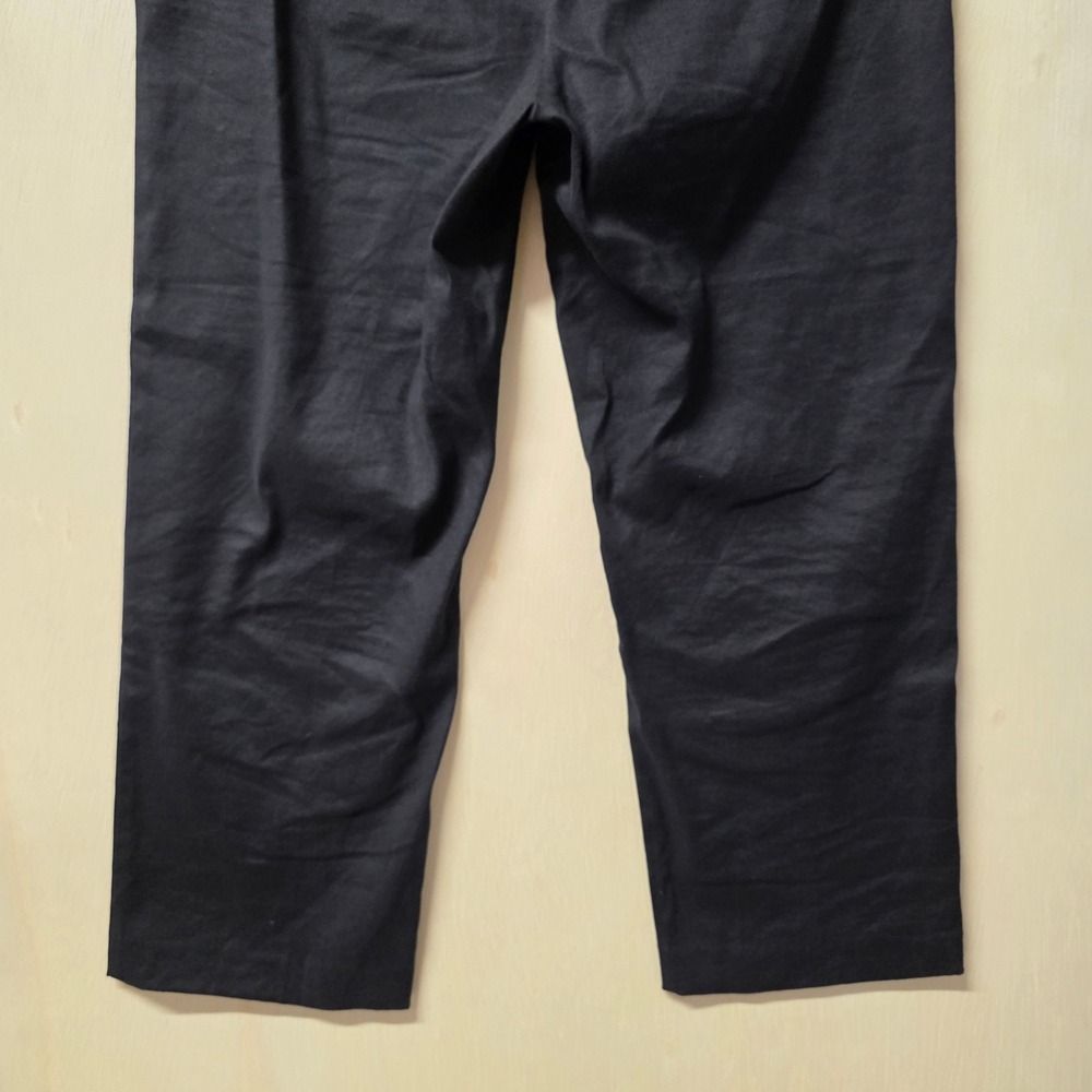 J. Jill Linen Stretch Straight Leg Pants Womens 14 Tall Black Trousers RN 97641 - Picture 10 of 15